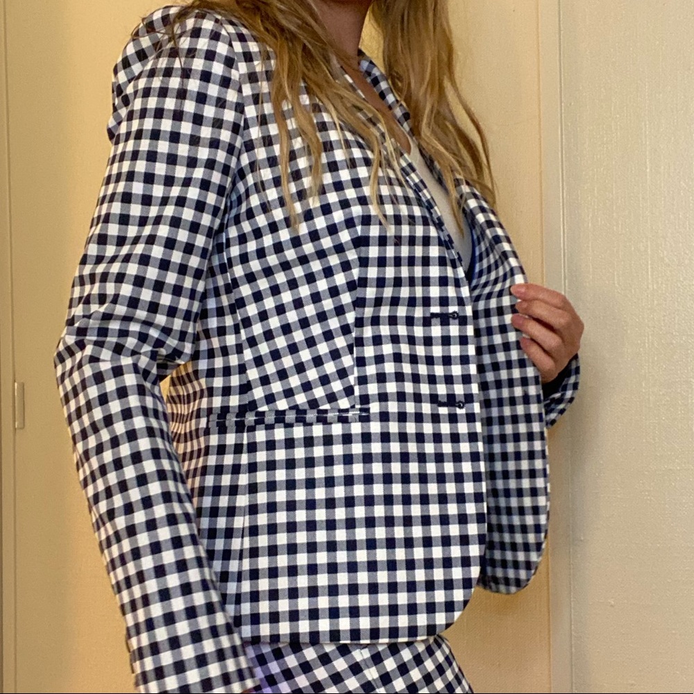 J. Crew gingham pattern blazer - Picture 5 of 12